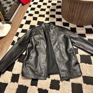 Black Faux Leather Jacket